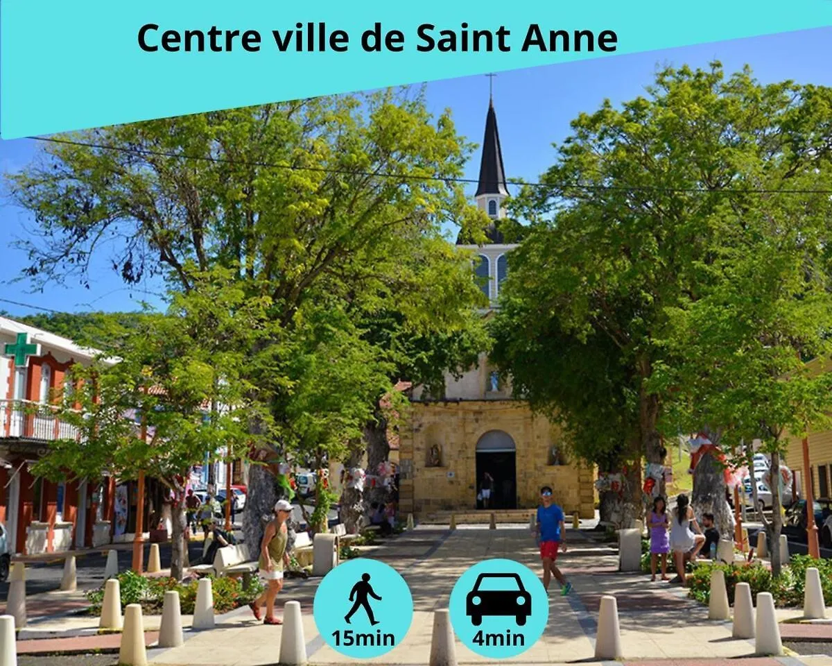 Plage 2 Min A Pied Terrasse Piscine Sainte-Anne Apartamento